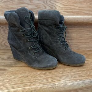 Geox Brown/Grey Wedge Bootie in 38.5